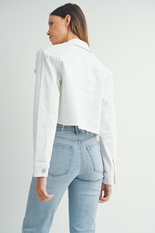 FRAY CROPPED JACKET