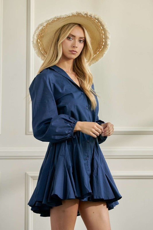 Navy Breeze Mini Dress