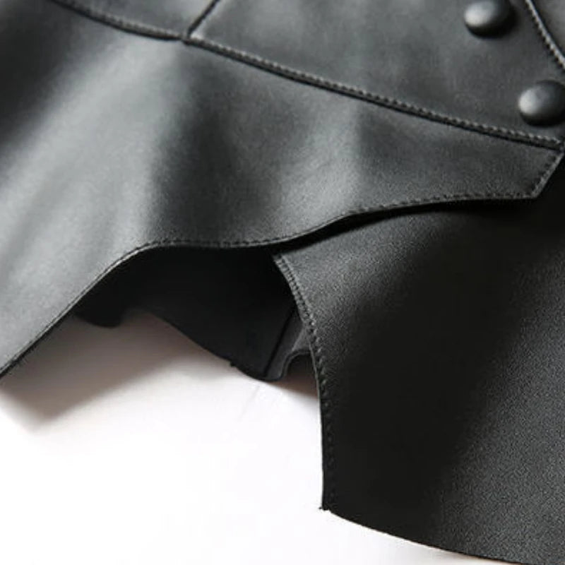 Leather Moto Vest