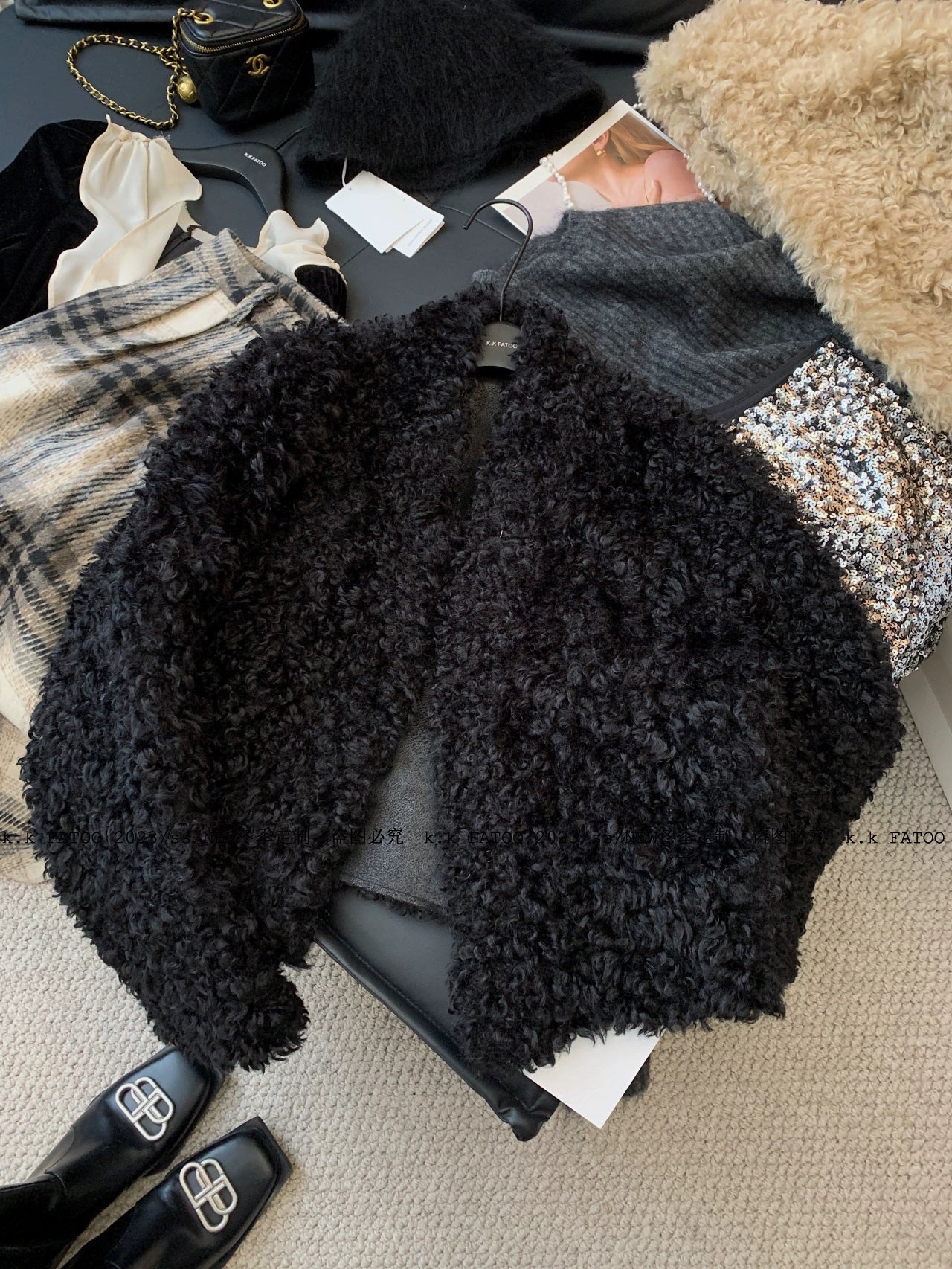 Blogger Style Short Light Camel Fur Coat