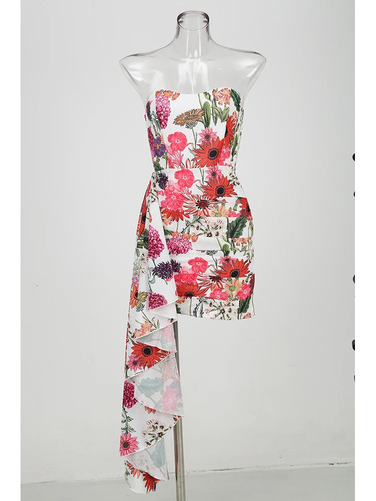 Floral Fête Asymmetrical Dress
