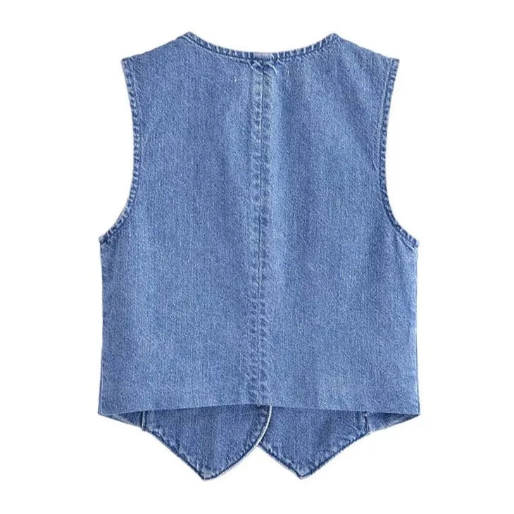 Denim Vintage Style Vest