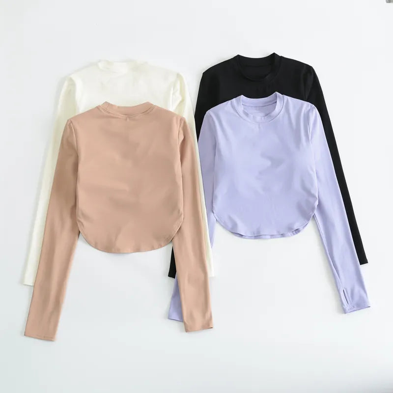 Split Side Yoga Crop Top