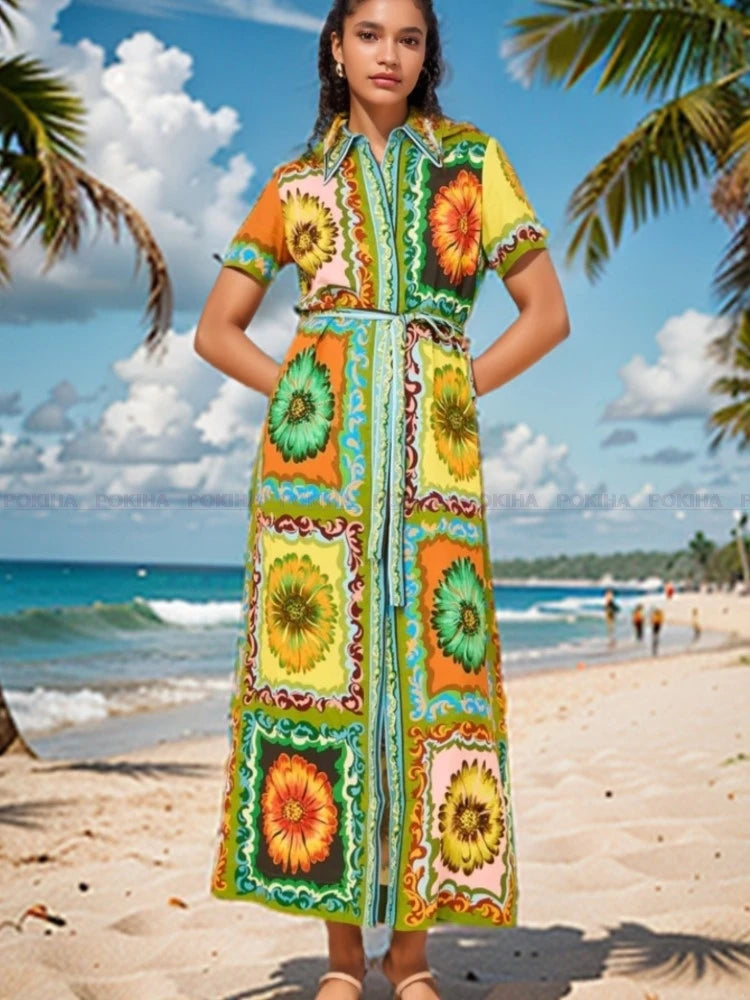 Boho beach maxi dress deals