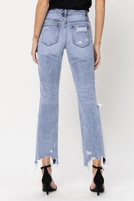 Super High Rise 90's Straight Crop Jeans
