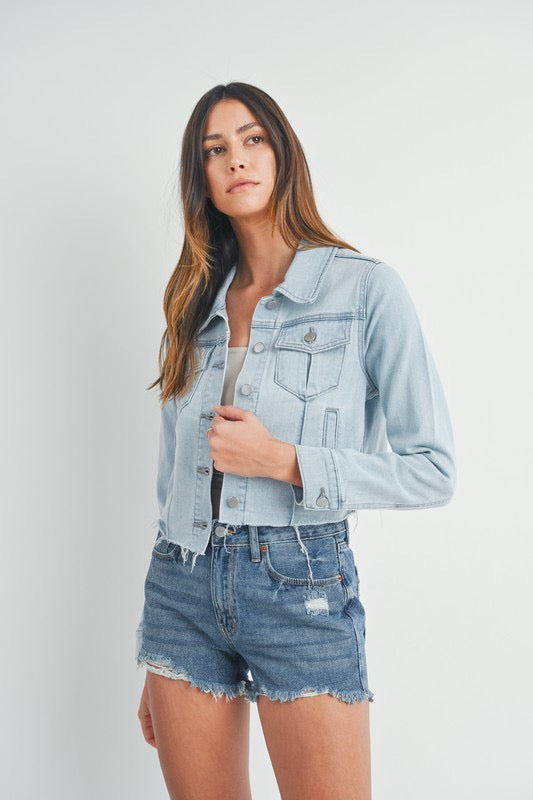 FRAY CROPPED JACKET