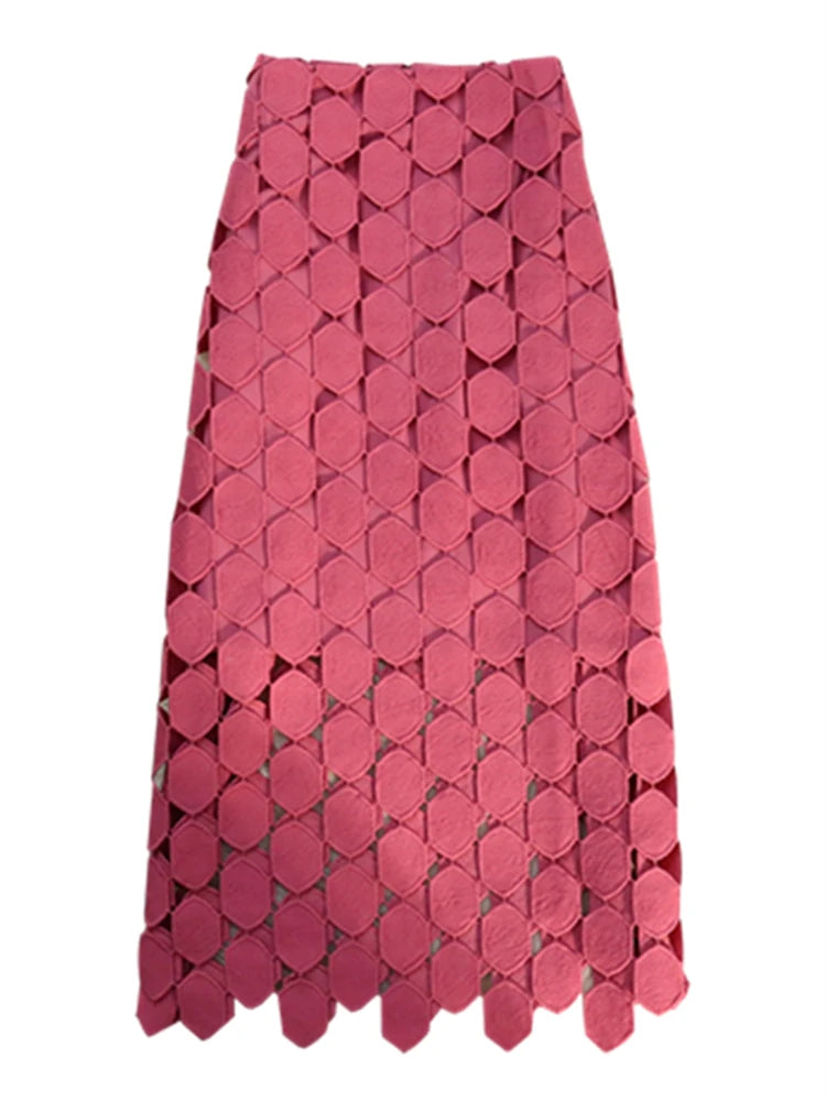 Summer Lace Crochet Pencil Skirt