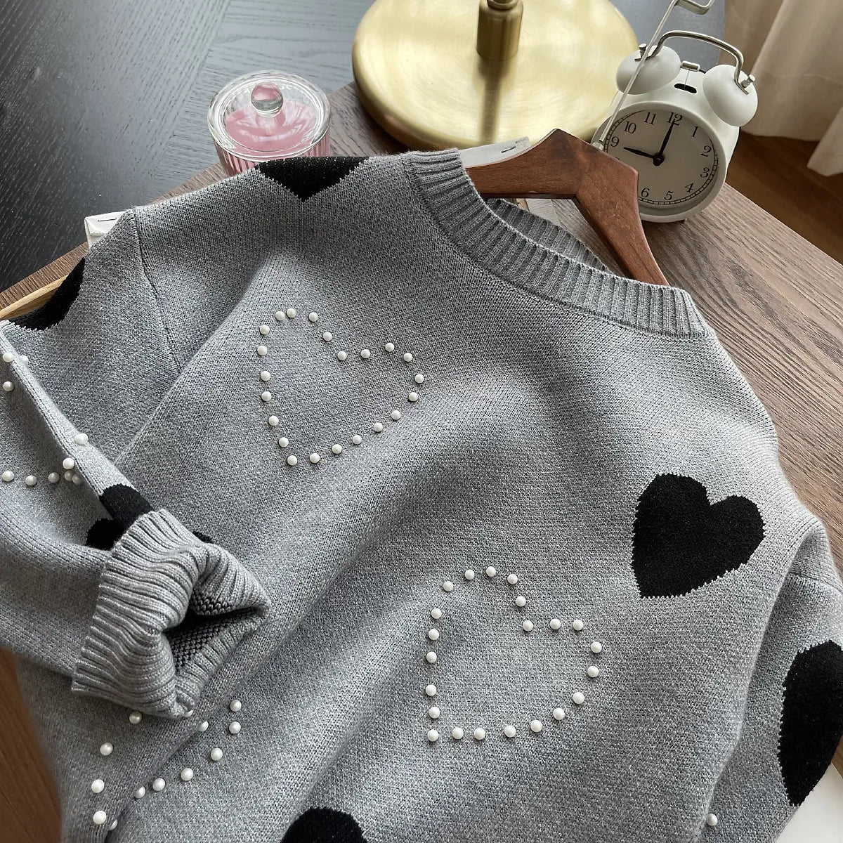 Pearl Heart Sweater